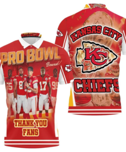 Kansas City Chiefs Pro Bowl Bound 3D Polo Shirt