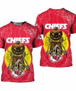 Kansas City Chiefs Pumpskin Monster Halloween Edition Unisex T-Shirts New045210
