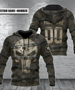 Kansas City Chiefs Punisher Custom Hoodie