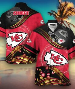 Kansas City Chiefs Red Black Hawaiian Shirt