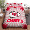 Kansas City Chiefs Red Burst Rays Bedding Set