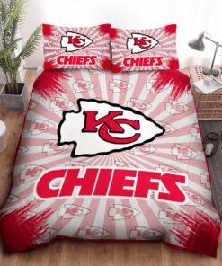 Kansas City Chiefs Red Burst Rays Bedding Set