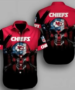 Kansas City Chiefs Red Skull Hawaiian Shirt
