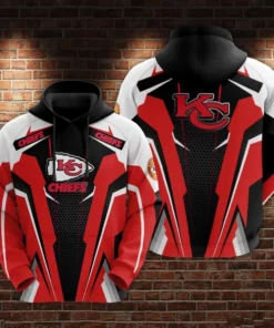 Kansas City Chiefs Red Vortex 3D Hoodie