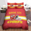 Kansas City Chiefs Retro Stripe Helmet Bedding Set
