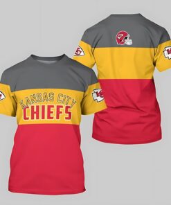 Kansas City Chiefs Retro Stripes 3D T-shirt