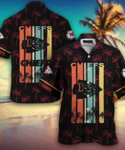Kansas City Chiefs Retro Stripes Hawaiian Shirt