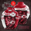 Personalized Kansas City Chiefs Skeletal Warrior Fan Hoodie