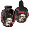 Kansas City Chiefs Skull And Flower Limited Edition Hoodie And Legging Unisex Size New023010