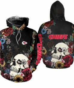 Kansas City Chiefs Skull And Flower Limited Edition Hoodie And Legging Unisex Size New023010