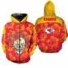 Kansas City Chiefs Skull And Rose Pattern Hoodie Zip Up Hoodie Nla065610