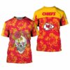 Kansas City Chiefs Skull And Rose Pattern Limited Edition Unisex T-Shirts Nla065610