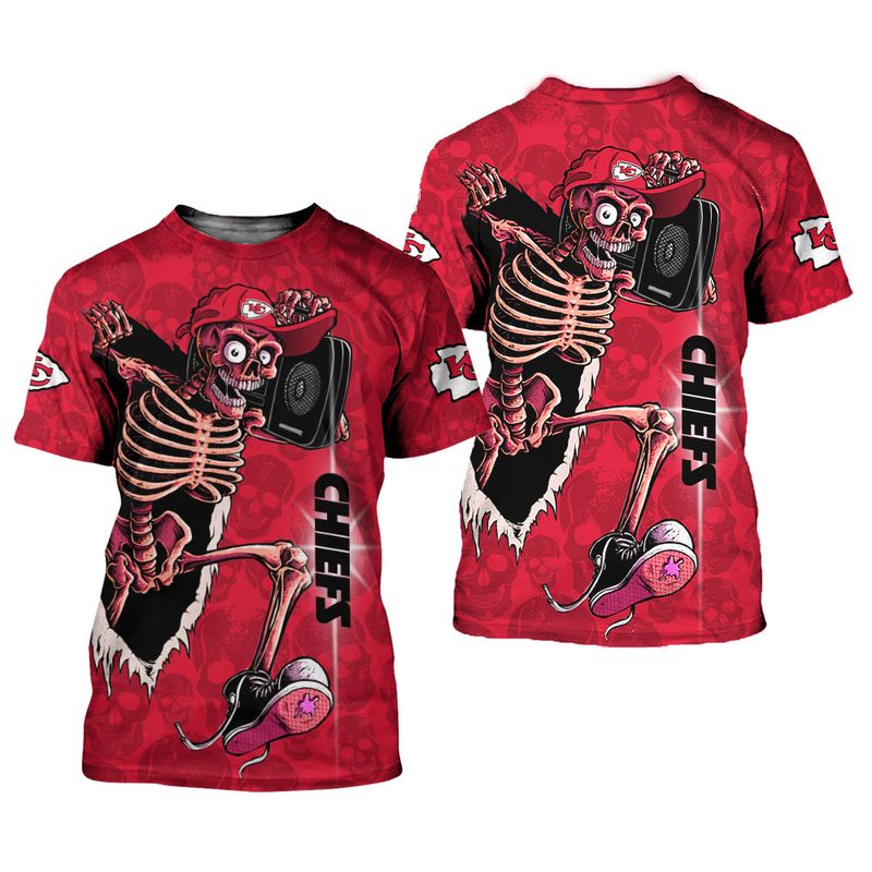 Kansas City Chiefs Skull Halloween Limited Edition Unisex T-Shirts Nla027610