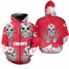 Kansas City Chiefs Skull Hallowen Hoodie Zip Up Hoodie Nla021610