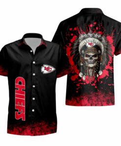 Kansas City Chiefs Skull Hawaii Shirt and Shorts Summer NEW021310