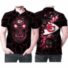 Kansas City Chiefs Skull Inferno 3D Polo Shirt