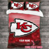 Kansas City Chiefs Skyline Red Gradient Custom Bedding Set