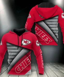Kansas City Chiefs Sleek Stripes 3D Hoodie