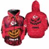 Kansas City Chiefs Smiling Pumpkin Halloween Hoodie Zip Up Hoodie Fleece Nla026410