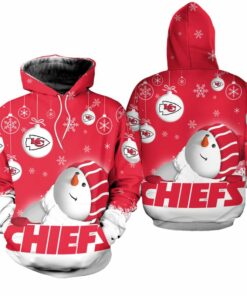 Kansas City Chiefs Snowman Christmas Limited Edition Hoodie And Joggers Unisex Size New060110