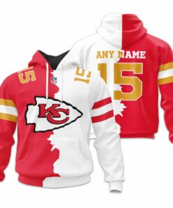 Kansas City Chiefs Split Edition MVP Custom Number Hoodie