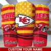Kansas City Chiefs Stars and Stripes Personalized Tumbler