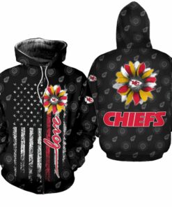 Kansas City Chiefs Sunflower Stripe Pattern Hoodie Zip Up Hoodie Fleece Hoodie New034910