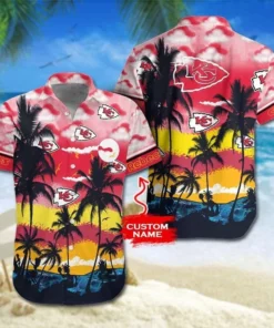 Kansas City Chiefs Sunset Beach Hawaiian Shirt