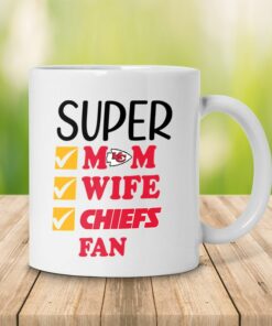 Kansas City Chiefs Super Mom Mother's Day 2D WHITE Mug