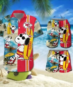Kansas City Chiefs Surfing Snoopy Hawaiian Shirt