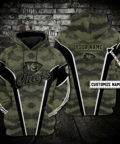 Kansas City Chiefs Tactical Camo Custom Hoodie