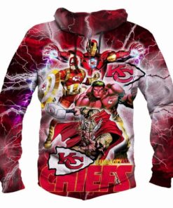 Kansas City Chiefs The Avenger 3d Zip Hoodie Sizes S-5xl Ds054