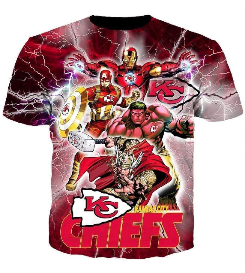 Kansas City Chiefs The Avenger All Over Print 3d Men's And Women's T-Shirts S-5xl Ds054