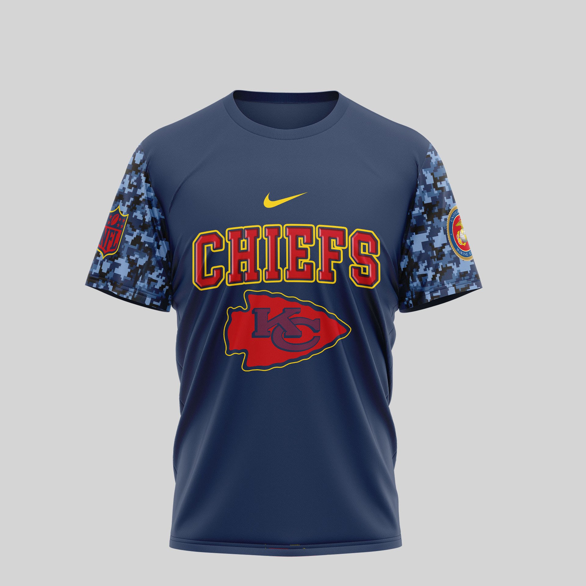 Kansas City Chiefs U.S.M.C 250 Years Semper Fi Shirt - Image 2