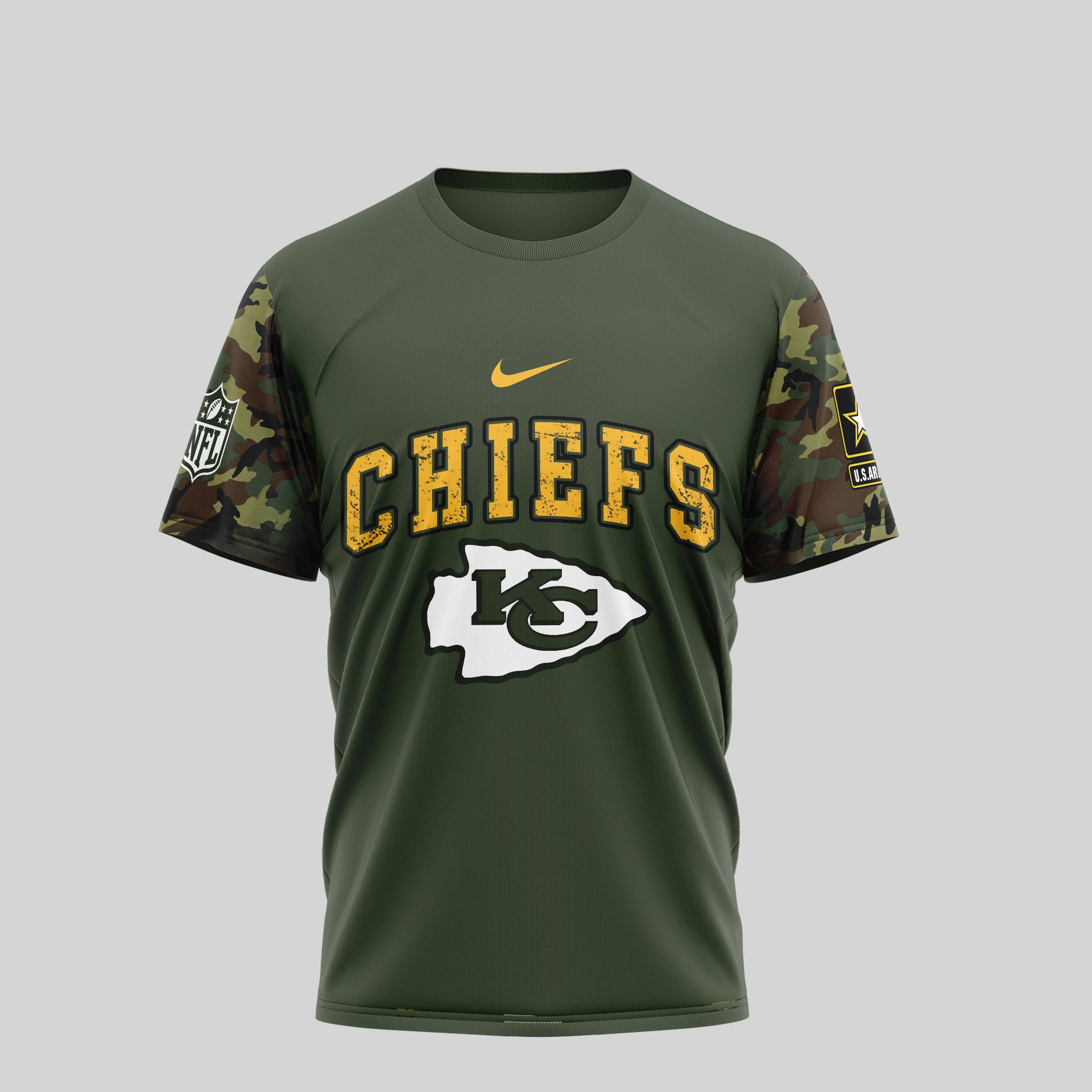 Kansas City Chiefs U.S.M.C 250 Years US Army Shirt - Image 2