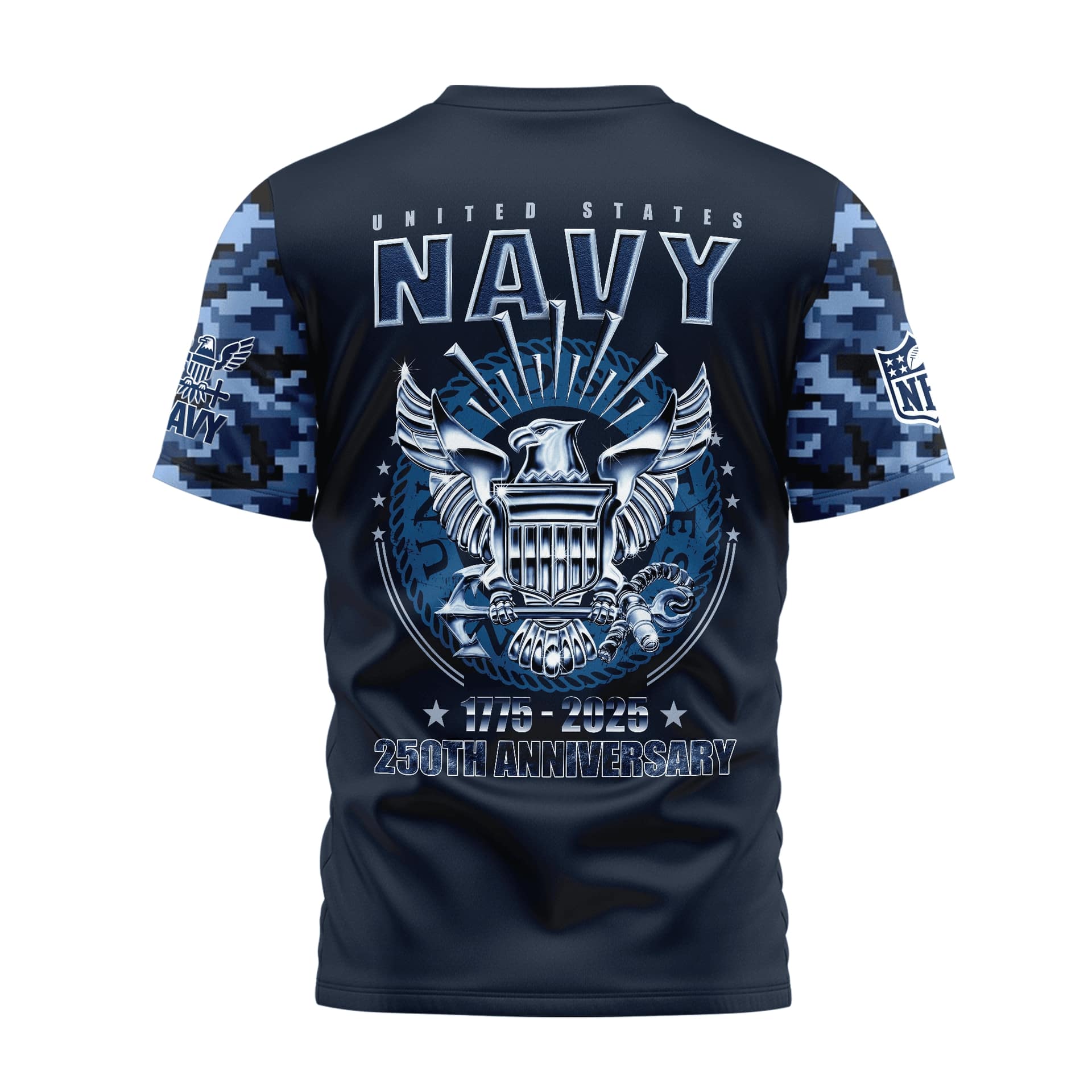 Kansas City Chiefs United States Navy 250 Years Shirt - Image 3