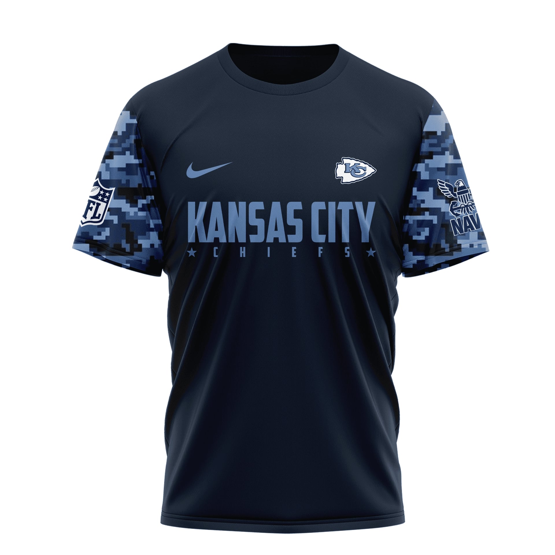 Kansas City Chiefs United States Navy 250 Years Shirt - Image 2