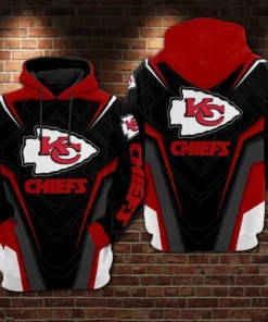 Kansas City Chiefs Vortex Emblem 3D Hoodie