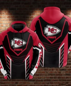 Kansas City Chiefs Vortex Logo 3D Hoodie