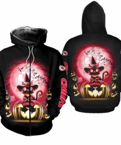 Kansas City Chiefs Witch Cat Halloween Edition Unisex Hoodie Zip Up Hoodie New048810