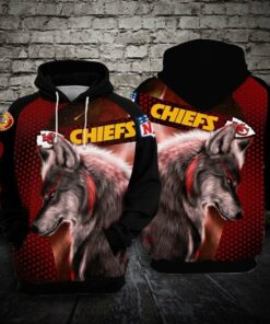 Kansas City Chiefs Wolf Design Hoodie