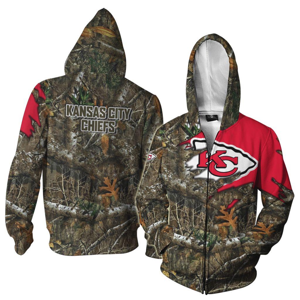 Kansas City Chiefs Woodland Camo Hunting Shirt - Image 3