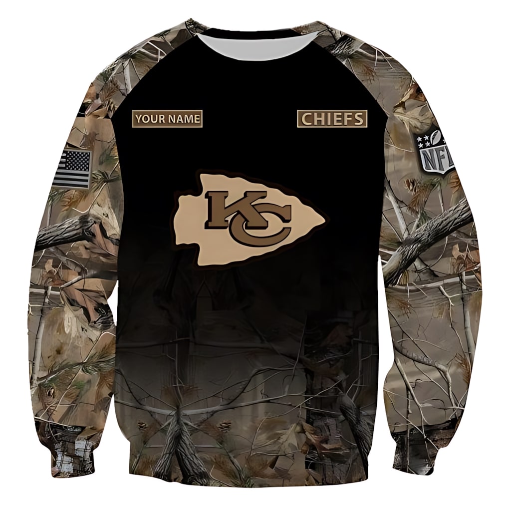 Kansas City Chiefs Woodland Camo T-Shirt - Image 2
