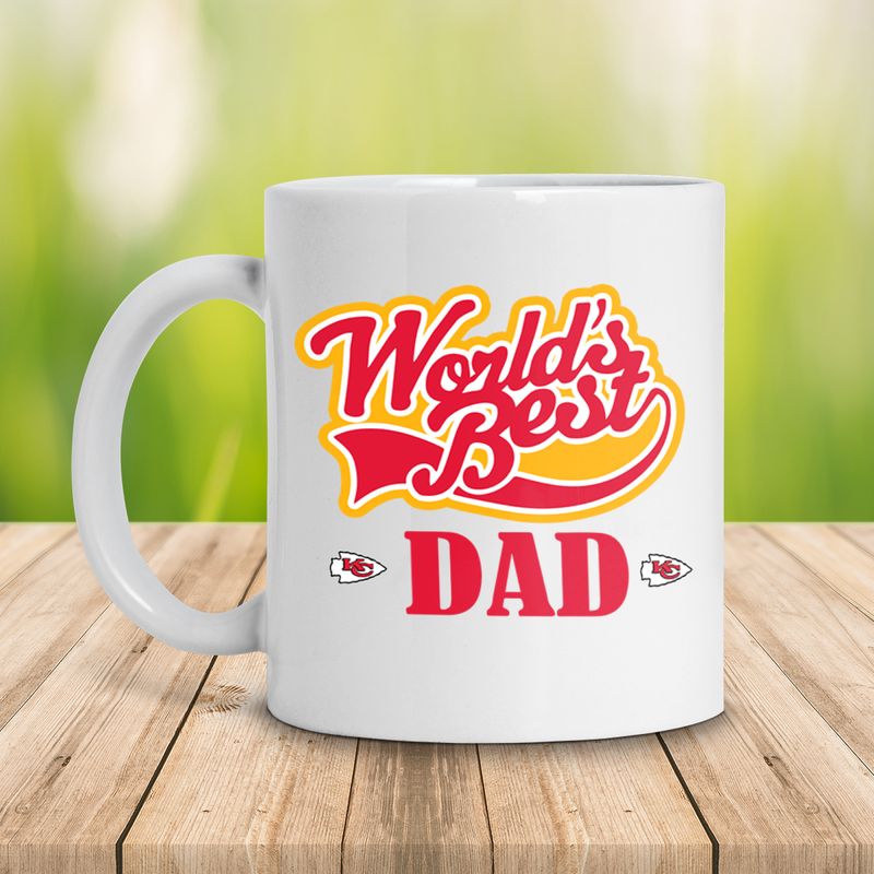 Kansas City Chiefs World's Best Dad Mug - Image 2