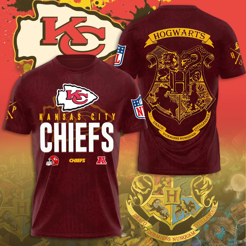 Kansas City Chiefs x Harry Potter 3D Shirt