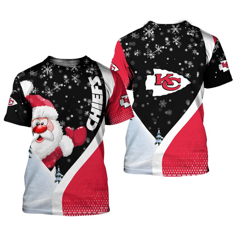 Kansas City Chiefs Xmas Santa Claus Limited Edition Unisex T-Shirts Nla033010