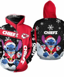 Kansas City Chiefs Xmas St Hoodie Zip Up Hoodie Nla030010