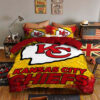 Kansas City Chiefs Yellow Fire Splash Bedding Set