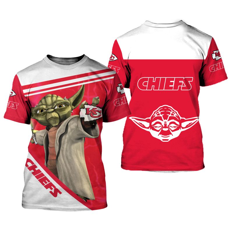 Kansas City Chiefs Yoda Limited Edition All Over Print T-Shirts S-5xl Nla001010