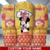 KC Chiefs Minnie Sparkle Personalized Glitter Tumbler